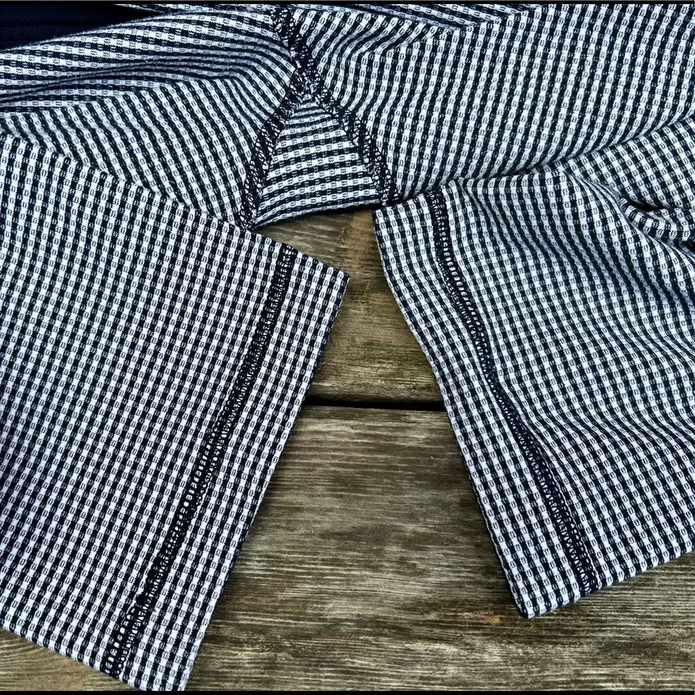 Lululemon Wunder Under Crop Black White Inkwell Gingham - Picture 6 of 9